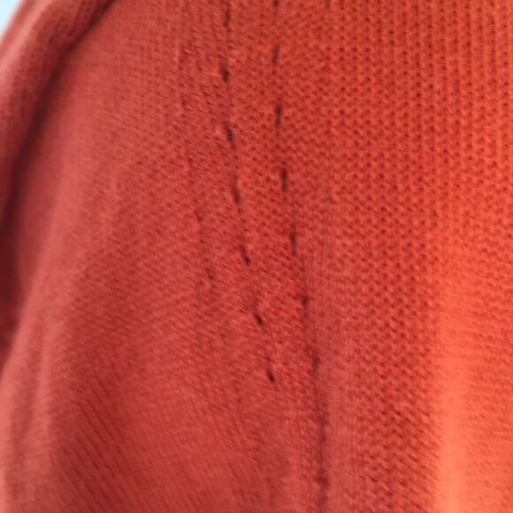 Lands End short sleeve open front sample cropped knit shrug orange Extra Small - Picture 3 of 6